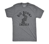 Camiseta de conejo grande para hombre, divertida camiseta de Pascua, domingo de Pascua, conejo, chocolate, vibraciones para chicos, Dark Heather Grey - Bunny, Medium