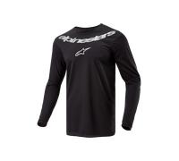 Alpinestars Fluid Graphite Maillot de motocross, negro, tamaño L para Hombres