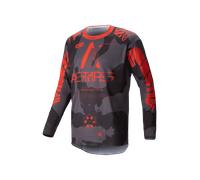 Camiseta de Cross Alpinestars Racer Hollow Camuflaje Gris/Naranja FlúorS Camuflaje Gris,Naranja Flúor