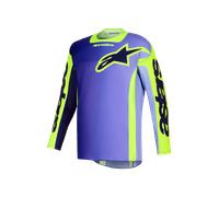 Camiseta de motocross Alpinestars Racer Portl morado-amarillo fluorescente S