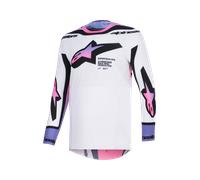 Camiseta de Cross Alpinestars Supertech Pro Vista Blanco/Violeta/NegroL Blanco,Violeta,Negro