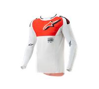Camiseta de Cross Alpinestars Supertech Ward Blanco/Naranja IntensoXXL Blanco,Naranja Intenso