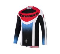 Alpinestars Techstar KNIF Maillot de motocross, negro-blanco-rojo, tamaño XL para Hombres