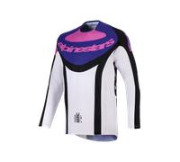 Alpinestars Techstar KNIF Maillot de motocross, negro-gris, tamaño M para Hombres
