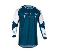 Fly Racing Evolution 2024 Maillot de motocross, blanco-azul, tamaño M