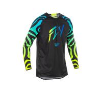 Camiseta de Cross Fly Racing Evolution DST Zen Se Negro/Azul/AmarilloS Negro,Azul,Amarillo