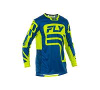Camiseta de Cross FLY Racing Lite Lancer Le Azul Marino/Amarillo NeónL Azul Marino,Amarillo Neón