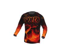 FXR Podium Magma Maillot de Motocross, negro-rojo, tamaño M para Hombres