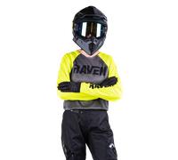 Camiseta de Cross para Niño Raven Rival Hi-Vis/NegroL Hi-Vis,Negro