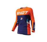 Shot Contact Tracer Maillot de Motocross, azul-naranja, tamaño XS para Hombres