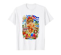 Camiseta de Cuba, Bandera de Cuba, Mapa gráfico para niños cubanos Camiseta