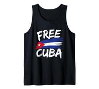 Camiseta de Cuba gratis con bandera de Cuba para mujer, bandera cubana Camiseta sin Mangas