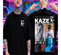 Camiseta de cubierta para el Tour del Álbum 2026 del Rapper Kazer, Camiseta Casual Holgada de Manga Corta 100% Retro Hip-Hop para Hombre