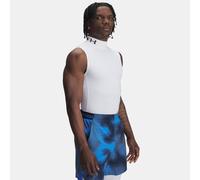 Camiseta de cuello cerrado sin mangas HeatGear® Compression para hombre Camiseta de compresión para hombre sin mangas. Transpirable, absorbe el sudor Blanco / Negro L