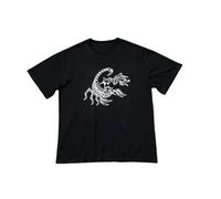 Camiseta De Cuello Redondo De Manga Corta Blanca con Estampado De Arte De Puño, Tops Casuales De Calle para Hombres Y Mujeres con Letras-color06||s