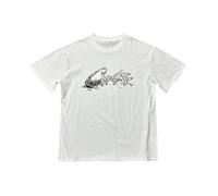 Camiseta De Cuello Redondo De Manga Corta Blanca con Estampado De Arte De Puño, Tops Casuales De Calle para Hombres Y Mujeres con Letras-color05||m