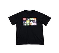 Camiseta De Cuello Redondo De Manga Corta Blanca con Estampado De Arte De Puño, Tops Casuales De Calle para Hombres Y Mujeres con Letras-color03||s