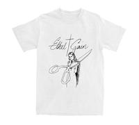 Camiseta de Cuello Redondo y Manga Corta Eth-el Cain Anime, Ropa Urbana Unisex, con Estampado de Dibujos Animados C-White||XX_l