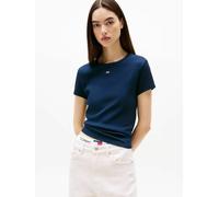 Camiseta de cuello redondo y manga corta Mujer Talla S. Color Azul