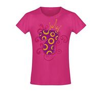Camiseta de Cumpleaños - 7 Años con Corona y Brillo - Año 2014 - T-Shirt Niños Chica Niña Niñas Girl-s - Rosa Pink Fucsia Pijama - Regalo Princesa Princess - Birthday (128)