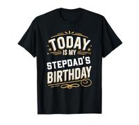 Camiseta de cumpleaños a Juego con Texto Today Is My Stepdad's Birthday Camiseta