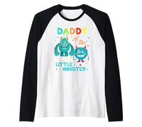 Camiseta de cumpleaños Familiar de Daddy of The Little Monster Camiseta Manga Raglan