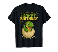 Camiseta de cumpleaños Happy Birthday Dinosaurio para niña y niño Camiseta