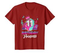 Camiseta de cumpleaños número 11 para niñas con temática musical Camiseta