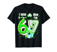 Camiseta de cumpleaños para niños con Texto en inglés I Was 6 Now I'm 7 Birthday Camiseta