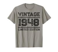 Camiseta de cumpleaños vintage de 1948 Born in 1948 Camiseta