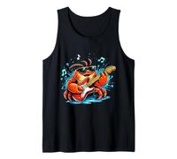 Camiseta de Dibujos Animados de Cangrejo de Guitarra Divertida con diseño de Animales Camiseta sin Mangas