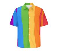 Camiseta de discoteca para hombre, multicolor, manga corta, disfraz de fiesta de discoteca, a la moda, carnaval, estampado clásico, fiesta de fiebre, traje suelto para discoteca, #01-07, 4XL