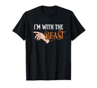 Camiseta de Disfraz para Parejas I'm with The Beast para niñas Camiseta