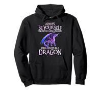 Camiseta de dragón con Texto en inglés Always Be Yourself Dragon Sudadera con Capucha