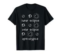 Camiseta de eclipse solar lunar y apocalipsis, regalo científico Camiseta