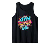 Camiseta de Entrenamiento aeróbico Retro de Just a Gym Lover Born in The 80 Camiseta sin Mangas