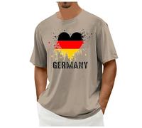 Camiseta de entrenamiento de Alemania Em 2024, camiseta de deporte, camiseta de verano para hombre, caqui, S