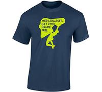 Camiseta de escalada, accesorio para escalada, equipo para exteriores, regalo de búlder, Denim Blue - Two Haende, L