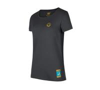 Camiseta de escalada para mujer La Sportiva Climbing on the Moon (Carbon/Giallo)
