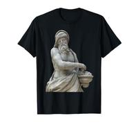 Camiseta de Escultura de Dios Romano Barbudo Gráfico de Historia Camiseta