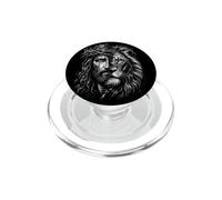 Camiseta de Fe en Jesús con Diseño de León PopSockets PopGrip para MagSafe