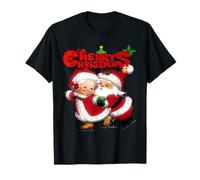 Camiseta de Feliz Navidad Linda Mrs Claus y Mr Claus T-Shirt Camiseta