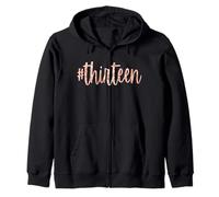 Camiseta de fiesta de cumpleaños número 13 con hashtag trece y 13 cumpleaños Sudadera con Capucha