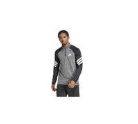 Camiseta de fitness adidas gym+ 3 bandas 1/4 zip hombre negro/bla M