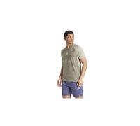 Camiseta de fitness gym+ 3 bandas hombre marrón XL