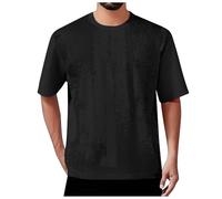 Camiseta de fitness para hombre, ajustada, larga y de secado rápido, de manga corta, para gimnasio, gimnasio, culturismo y entrenamiento de fuerza, secado rápido, Negro , 3XL