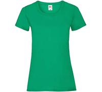 Camiseta de Fruit of the Loom para mujer, ajustada, de distintos colores, de algodón, manga corta Verde Kelly Green Medium