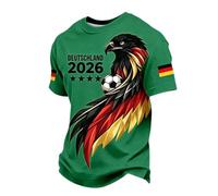 Camiseta de fútbol 2026 W-M de Alemania, camiseta 3D con estampado de banderas 3D, transpirable, de secado rápido, camiseta de entrenamiento para hombre y mujer, informal, deportiva, camiseta de