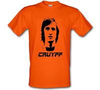 Camiseta de fútbol de Gildan, estilo retro, leyenda holandesa Johan Cruyff, de algodón pesado, tallas S - XXL, naranja, XL