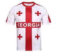 Camiseta de fútbol de la Copa de Europa, camiseta de entrenamiento, elástica, informal, manga corta, transpirable, estampada, camiseta de fútbol para hombre y mujer, camiseta deportiva, georgia, L